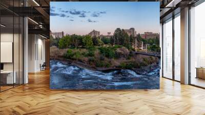 Spokane, WA Skyline Panorama Wall mural