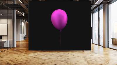 Empty purple balloon Wall mural