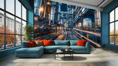 Heavy industry background Wall mural