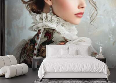 woman victorian era fashion style Wall mural