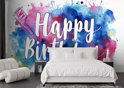 Background for birthday card creation Wall mural