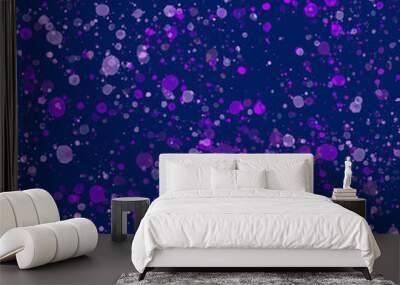 Blue and purple background with spots Wall mural