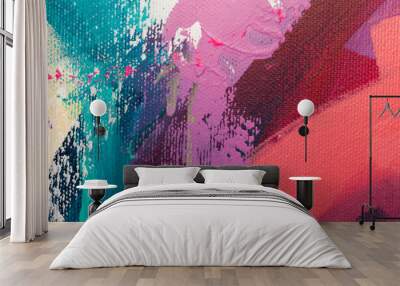 abstract oil paint texture on canvas, background
 Wall mural