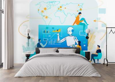 Artificial Intelligence in Business Analytics. Wall mural