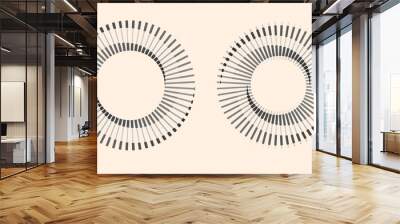 A circle of lines as an endless shape. Yin and Yang symbol effect. Wall mural