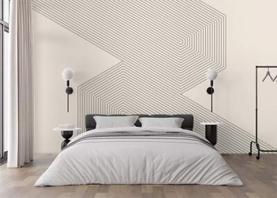 abstract art lines background. monochrome stripes Wall mural