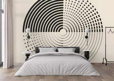 abstract background with circles. halftone design Wall mural