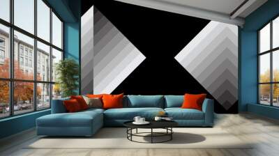 Abstract creative geometric art background with gray rhombus. Can be used as icon, logo or tattoo. Wall mural