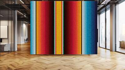 detail seamless color background. texture pattern for continuous replicate. mexican rug pattern. serape stripes vector Wall mural