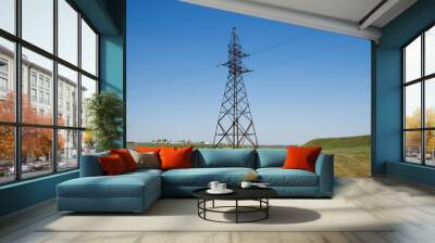 power transmission tower Wall mural