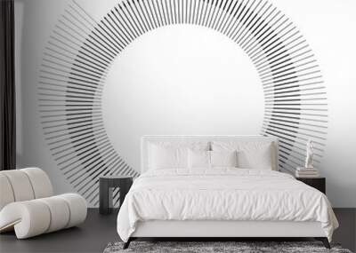 Spiral with dark lines as dynamic abstract vector background or logo or icon. Yin and Yang symbol. Wall mural