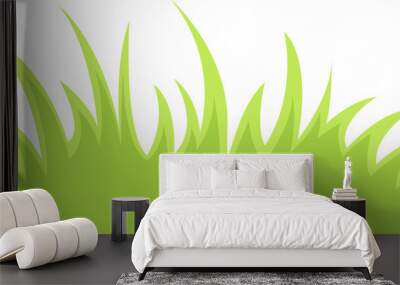 Cartoon grass nature icon Wall mural