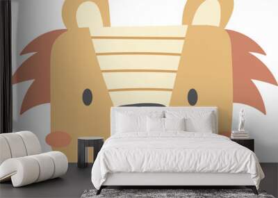 Lion Face Cartoon Wall mural