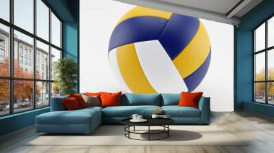 Volleyball isolated on white with clipping path. 3d render illustration Wall mural