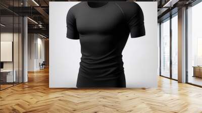 Classic Plain Black T-Shirt Mockup Wall mural