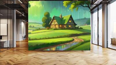 countryside landscape background Wall mural