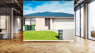 Brand new Australian house with garage Wall mural