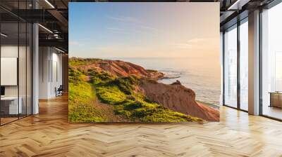 Port Noarlunga rugged coastline at sunset, Fleurieu Peninsula, South Australia Wall mural