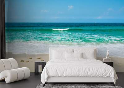 Beautiful landscape of clear turquoise ocean Wall mural