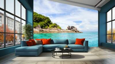 The rocky shore of the Similan Islands in Thailand Wall mural