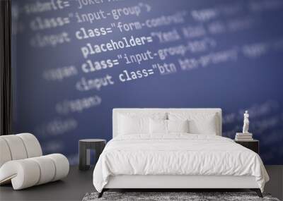 web page source codes macro Wall mural