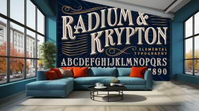 An Elegant Serif Alphabet that Exudes Old World Refinement and Luxury, and Would be Appropriate for product banding, alcohol bottles and custom packaging. Wall mural