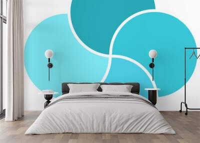 Venn Diagram 4 Shapes Wall mural