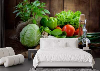 fresh organic vegetables Wall mural