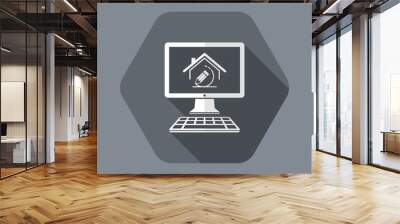 House design project - Vector icon of computer application Wall mural