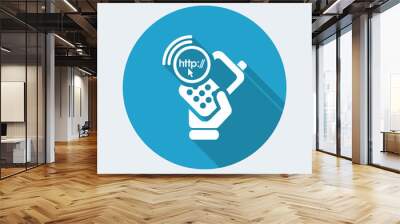 Vector illustration of single isolated phone http icon Wall mural