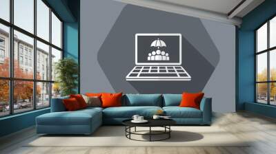 Web protection - Vector web icon Wall mural