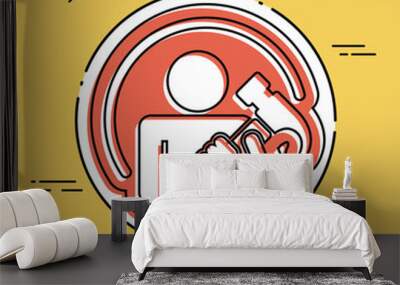 Worker icon Wall mural