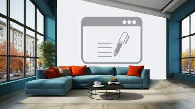 Writing application - Vector web icon Wall mural