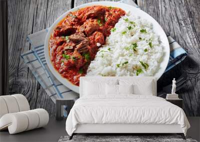 close-up of African Beef Stew on a plate Wall mural