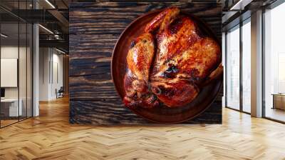 grilled chicken with golden brown crispy skin Wall mural