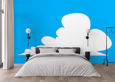 set of clouds element  for illustration decoration white sky with other varian
 Wall mural