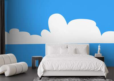 set of clouds element  for illustration decoration white sky with other variant Wall mural