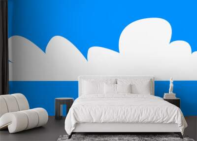 set of clouds element  for illustration decoration white sky with other variant Wall mural