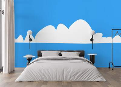 set of clouds element  for illustration decoration white sky with other variant Wall mural