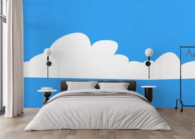 set of clouds element  for illustration decoration white sky with other variant Wall mural