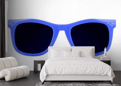 Women's blue sunglasses Wall mural