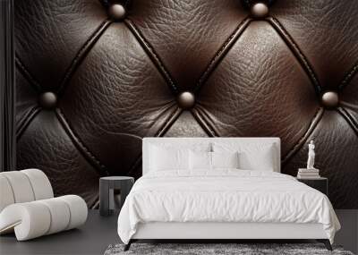 A close up of a leather surface with a pattern of diamonds Wall mural