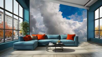 Beautiful sky and clouds cover the sun. Wall mural