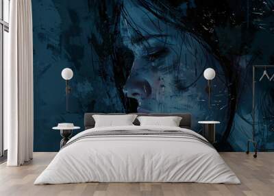 person in the night Wall mural