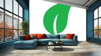 leaf sign symbol vector glyph color icon Wall mural