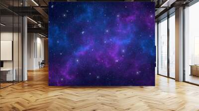 Nebula and stars in night sky. Space background. Wall mural