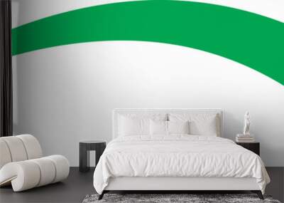  illustration of a green brush arrow with transparent background Wall mural