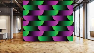 abstract gradient background with lines purple and green gradients pattern isolated with black background Wall mural