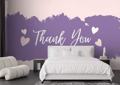 best thank you note cards, digital thank you card minimal design Wall mural