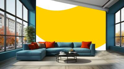 yellow abstract   shape with transparent background Wall mural